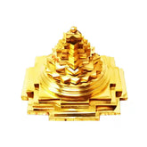 Gold Shree Yantra on a white background